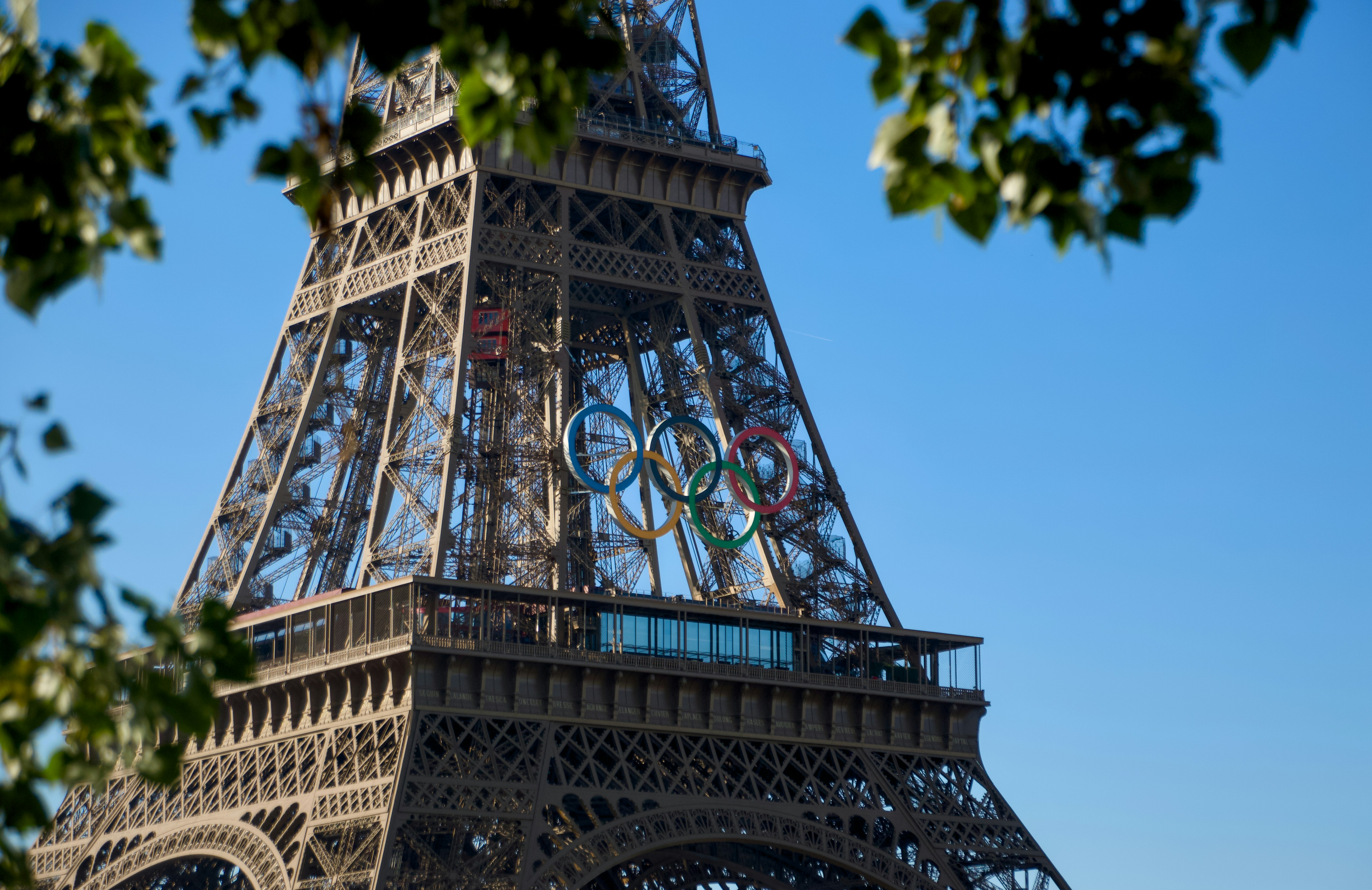 Olympic Rings on the Eiffel Tower